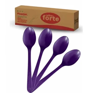COLHER ROXA CX C/500 - PLASTJET
